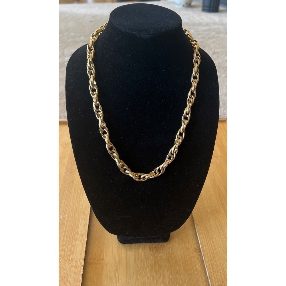 Vintage Gold Tone Link Necklace